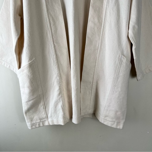 ONLY CHILD Natural Cotton Jacket One Size Cream Kimono Sleeves Neutral - Picture 8 of 11